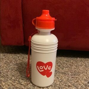 Red and White Love Water Bottle